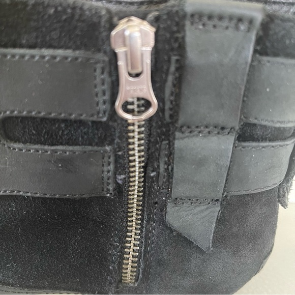 Sorel women’s Lolla Black Ankle Boots Nubuck leather and suede size 8 side zip - Picture 8 of 16